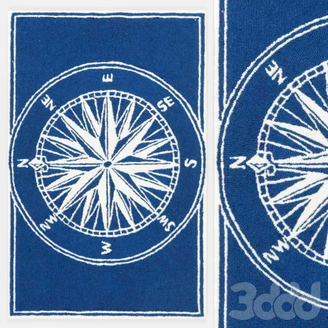 Trans Ocean Frontporch Compass Rug – 227395