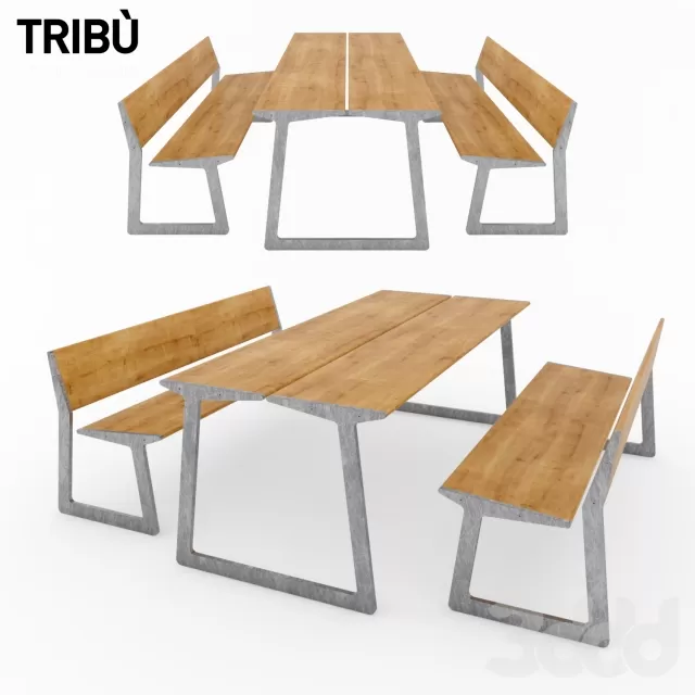 TRIBU Bird Outdoor Table  Bench – 227481