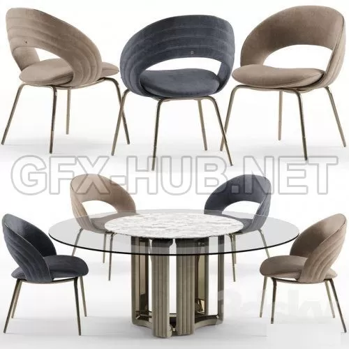 Visionnaire Kylo chair and table – 228183