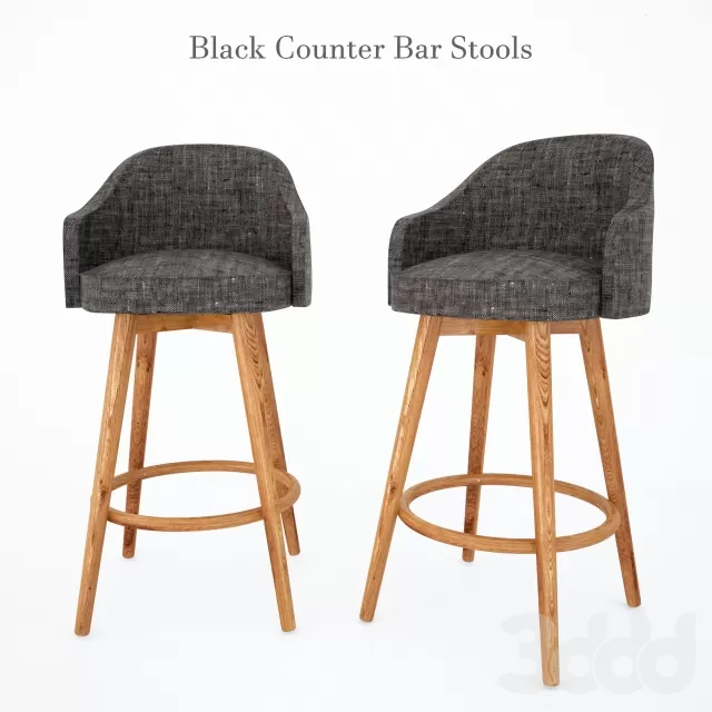 White  Black Counter Stools – 228681