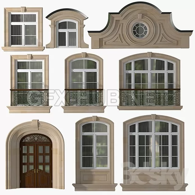 Windows and doors in the style of modern classics – 228751