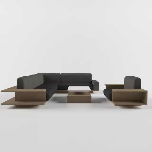 wooden sofa+center table – 228981