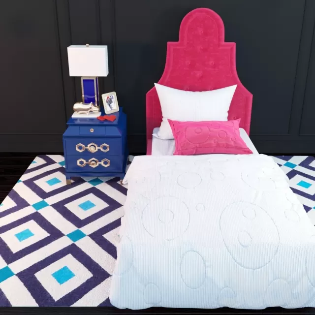 WOODHOUSE TWIN BED and TURNER PAGODA SIDE TABLE – 228995