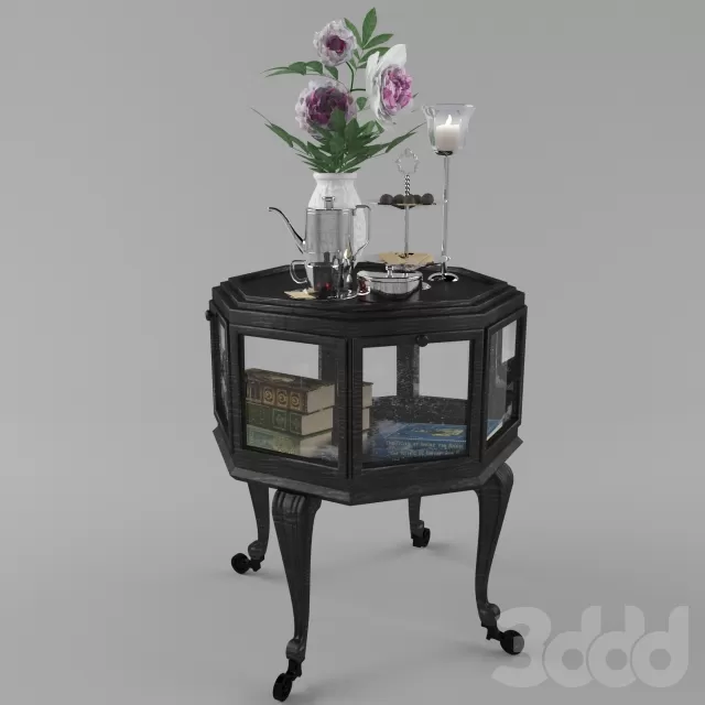 Антикварный стол-витрина – 229397