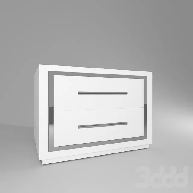 Белая прикроватная тумба Steel white – 229651