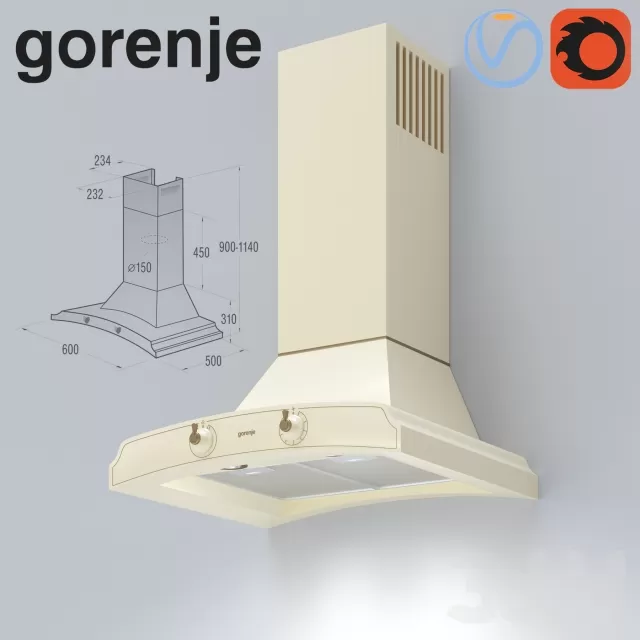 Вытяжка классическая Gorenje dk63mcli – 230399