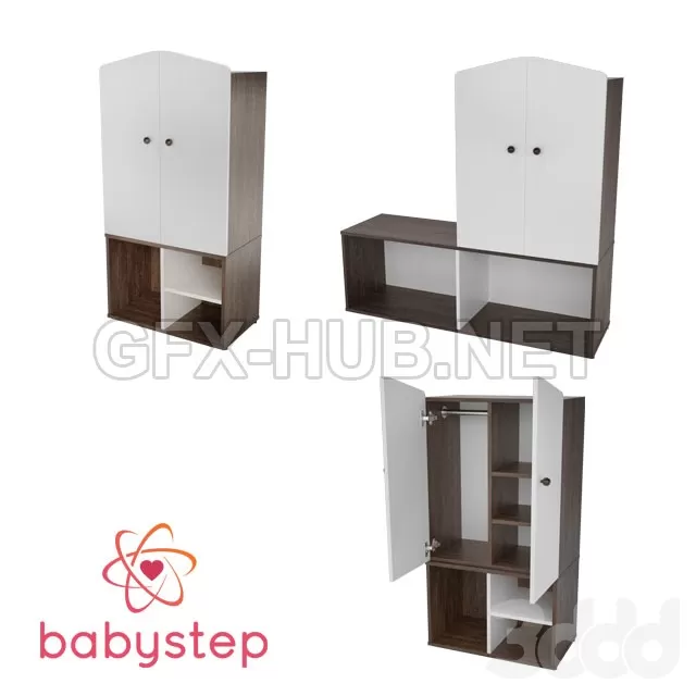 Гардероб детский babystep Лофт1180 закрытый со съемной полкой – 230433