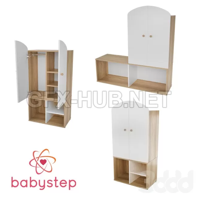 Гардероб детский babystep Праздник1180 закрытый со съемной полкой – 230437