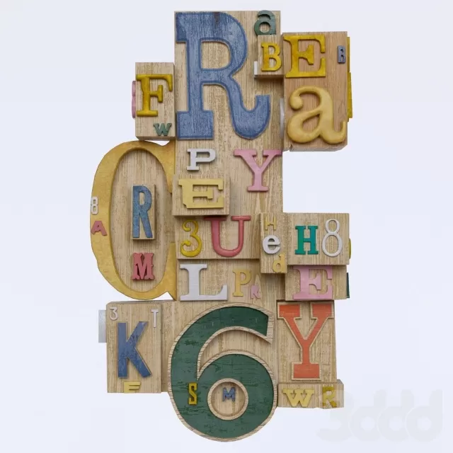 Декоративная скульптура Typeface – 230909