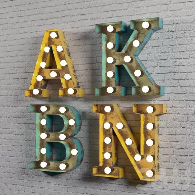 Декоративные буквы Loft – 230943