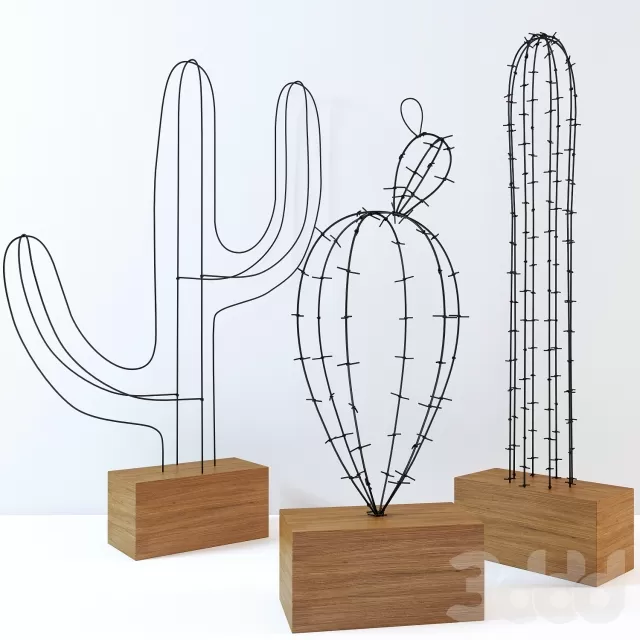 Декоративные кактусы из проволоки – 230947