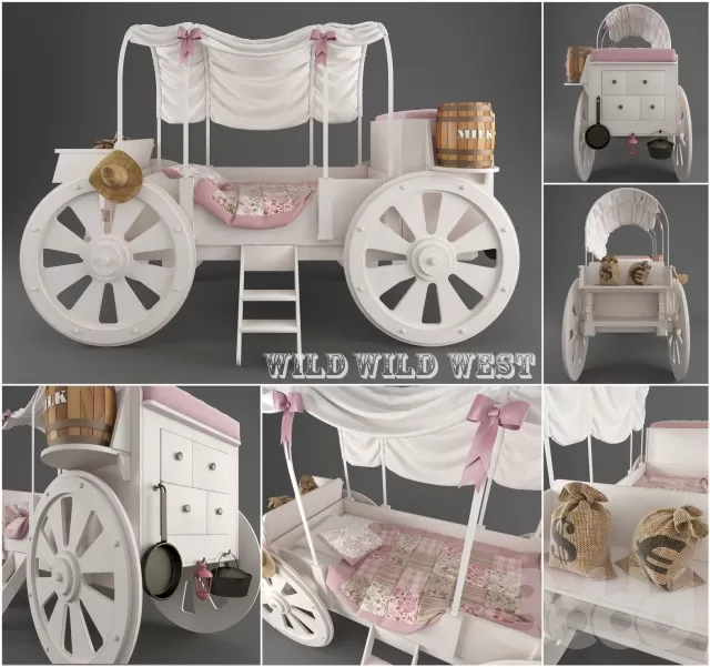 детская кровать повозка – 231117