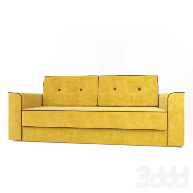 Диван Сильвио Плюш Мастард – 231485