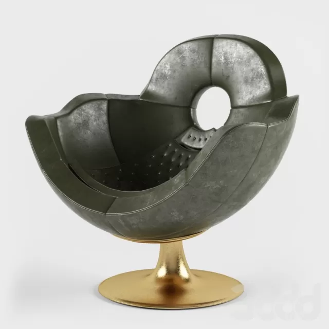 Зеленое кожаное кресло VG – 231811