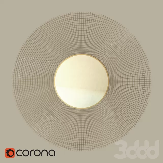 Зеркало D 100 cm SQUARE EFFECT золото 164876 Maisons 2017 (162606) – 231827