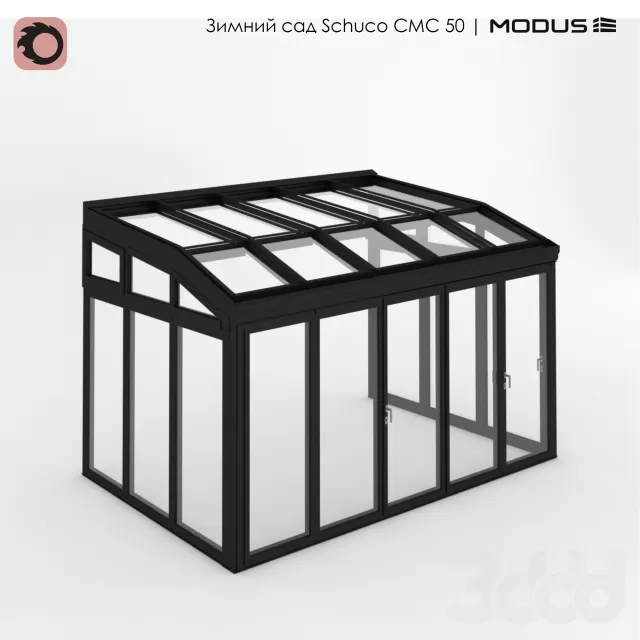 Зимний сад (№ 2) CMC 50 MODUS. Односкатный с переломом крыши – 231963