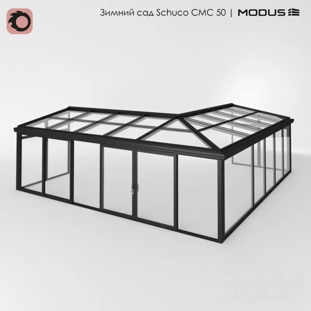 Зимний сад (№ 5) CMC 50 MODUS. Двускатныйк внешнему углу здания – 231967