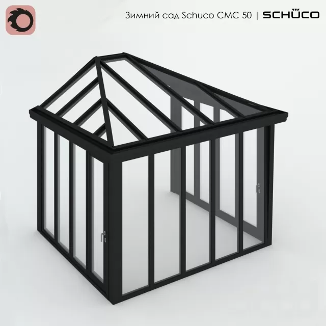 Зимний сад Schuco CMC 50 с полувальмовой крышей – 232001