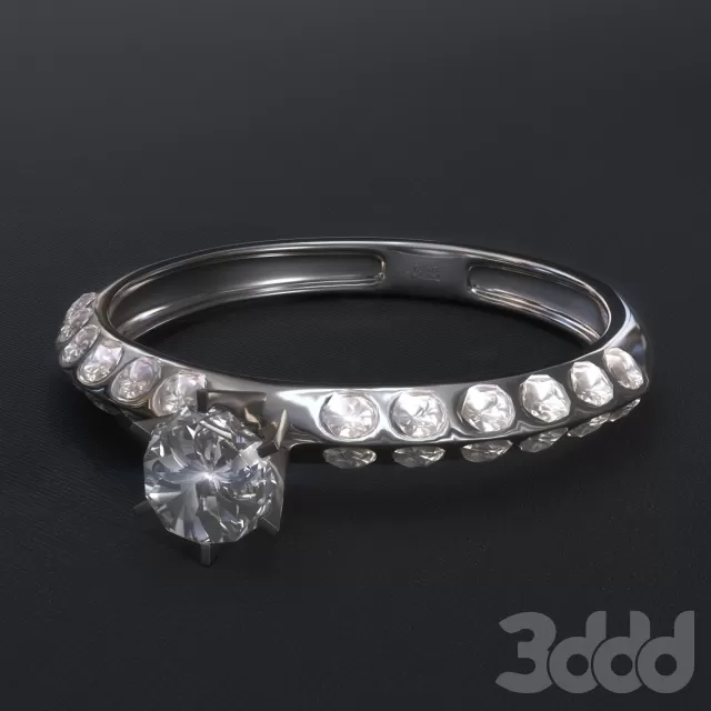 Золотое кольцо с фианитами. Артикул 12013 б – 232007