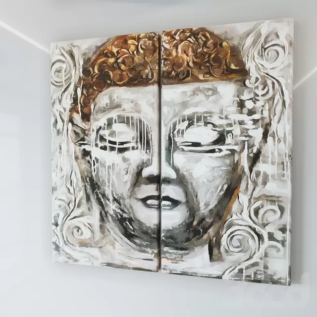 Картина на холсте с подрамником 1200×600 2шт – 232209