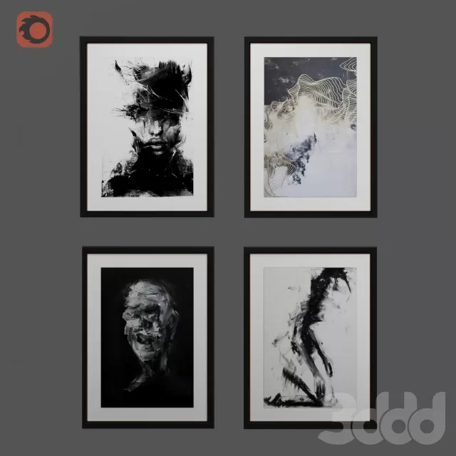 картины черно-белые – 232257