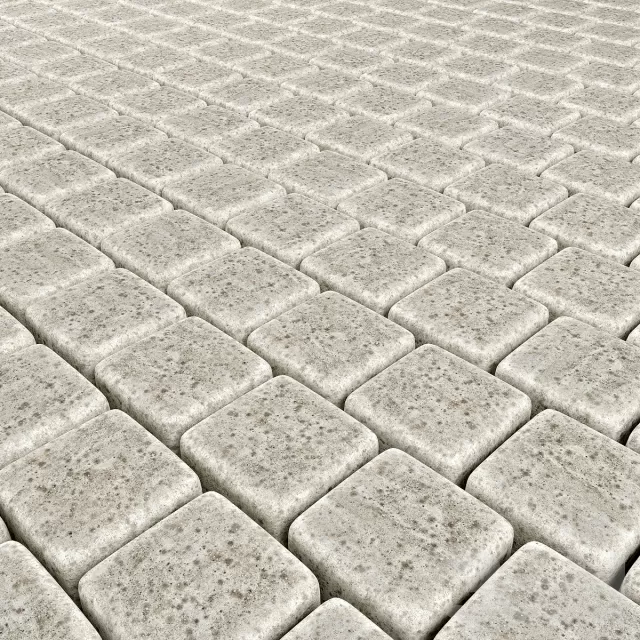 Квадратная белая брусчатка – 232297