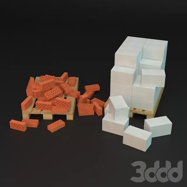 Кирпичи и блоки на паллетах – 232343