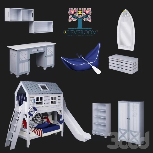 Коллекция детской мебели «Белый Кит» от CLEVEROOM – 232955