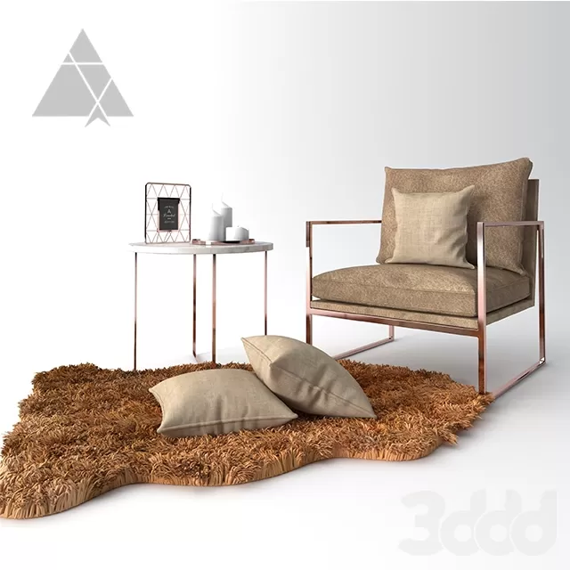 кресло с декором – 233935