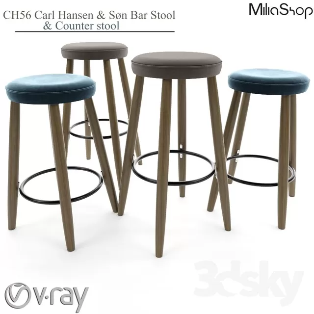3DSKYMODEL – Chair – Stool – 1536