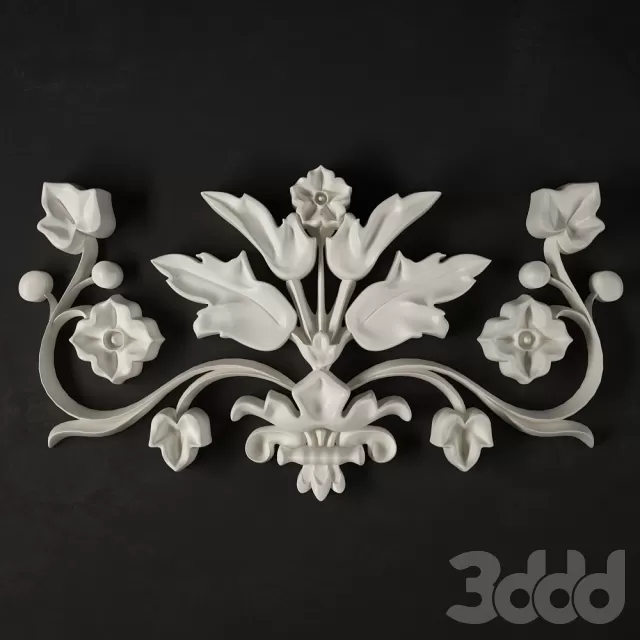 Лепнина с листьями и цветами – 234519