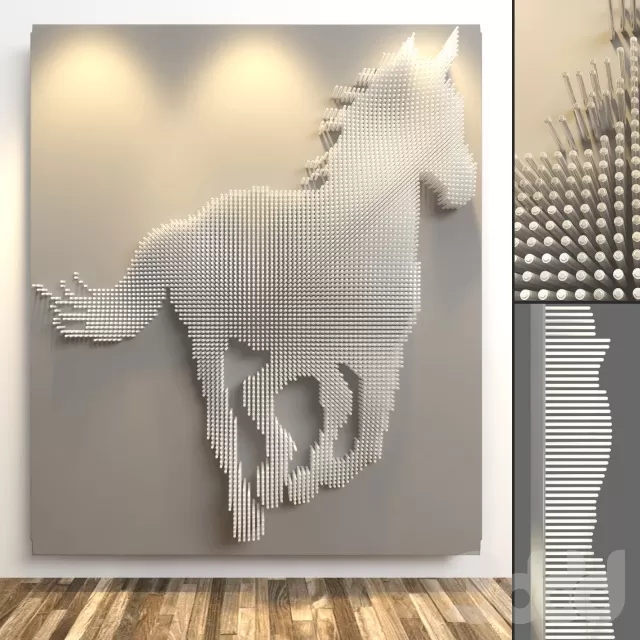 Лошадь – панновыполненное при помощи металлических штырей. – 234601