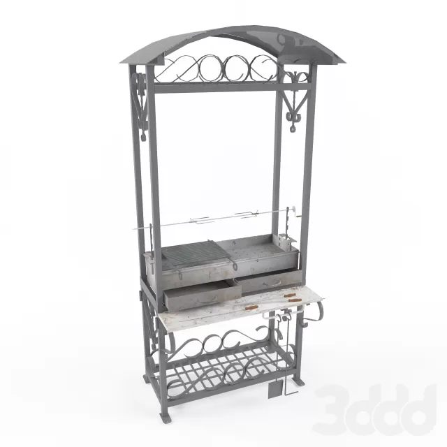 Мангал кованый с вертелом – 235267