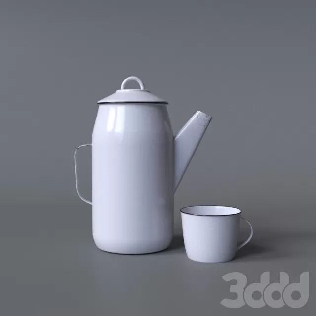 Металлические Чайник и кружка – 235415