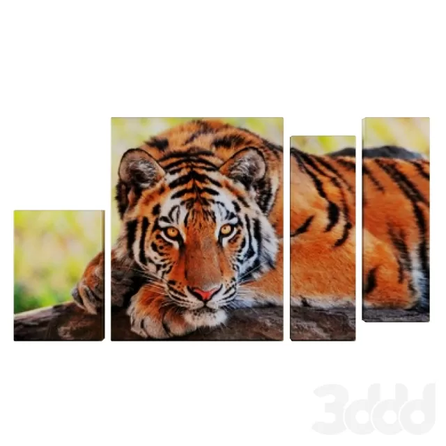 Модульная картина на холсте Отдых зверя – 235509