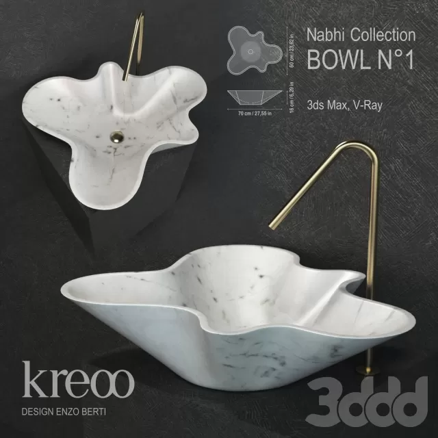 Мраморная раковина Kreoo. Nabhi № 1. – 235603