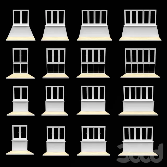 Набор окон для балкона – 235809