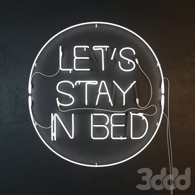 Неоновая надпись – Lets stay in bed – 236217