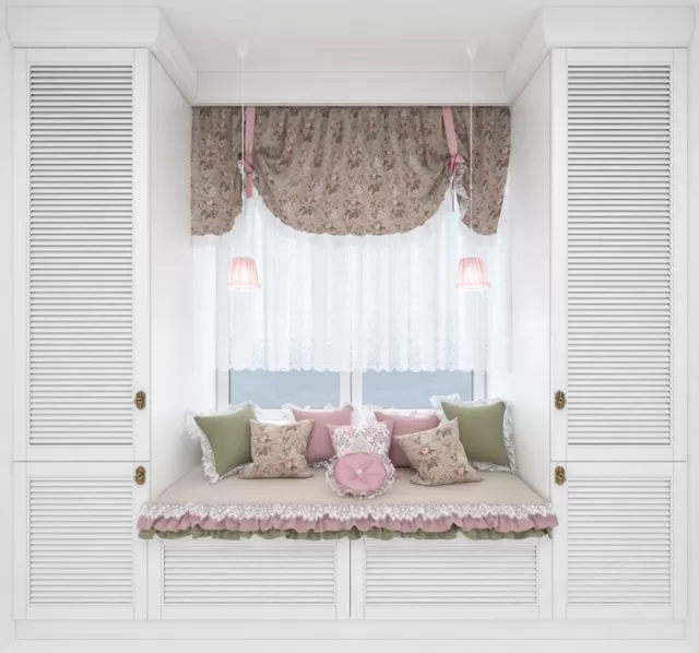 оформление окна в детской в стиле кантри – 236475