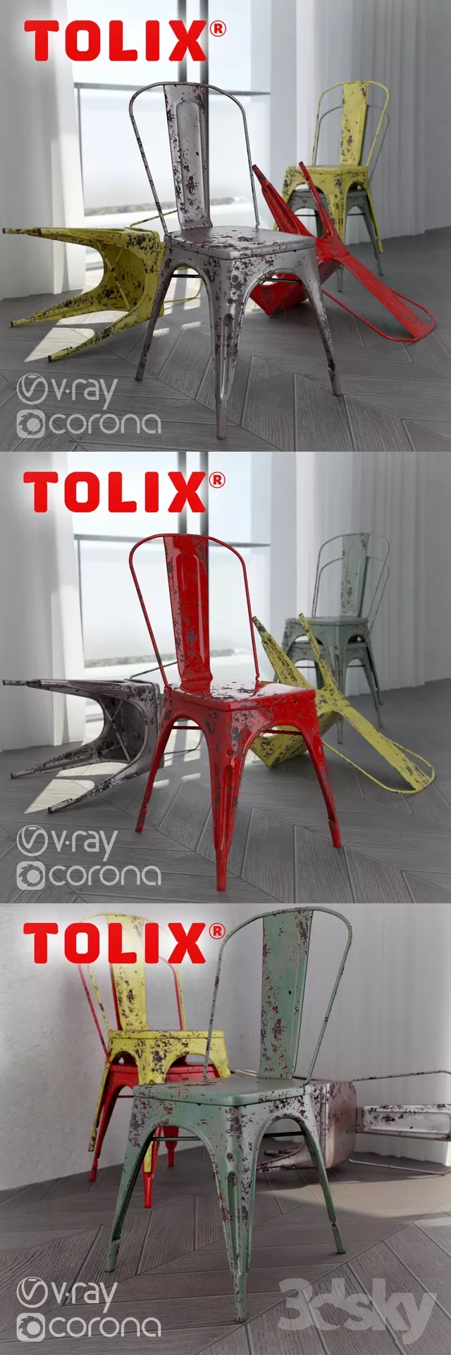 3DSKYMODEL – Chair – Stool – 1660