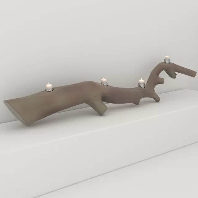 Подсвечник из ветви земляничного дерева – 237035