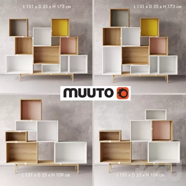 Регулируемые полки-комоды Muuto – Stacked – 237583