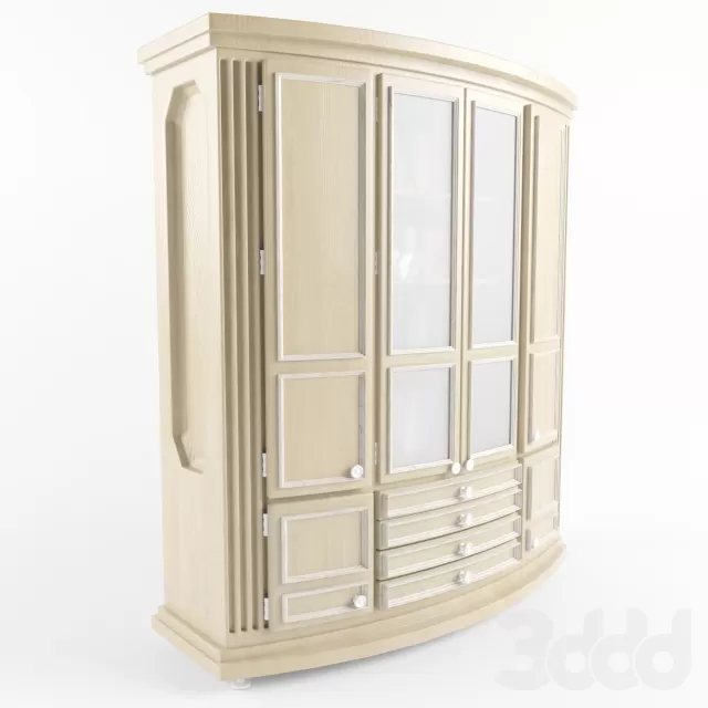 светлый деревянный книжный шкаф – 238005