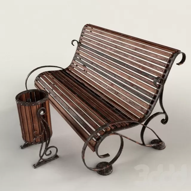 Скамья и урна – 238155