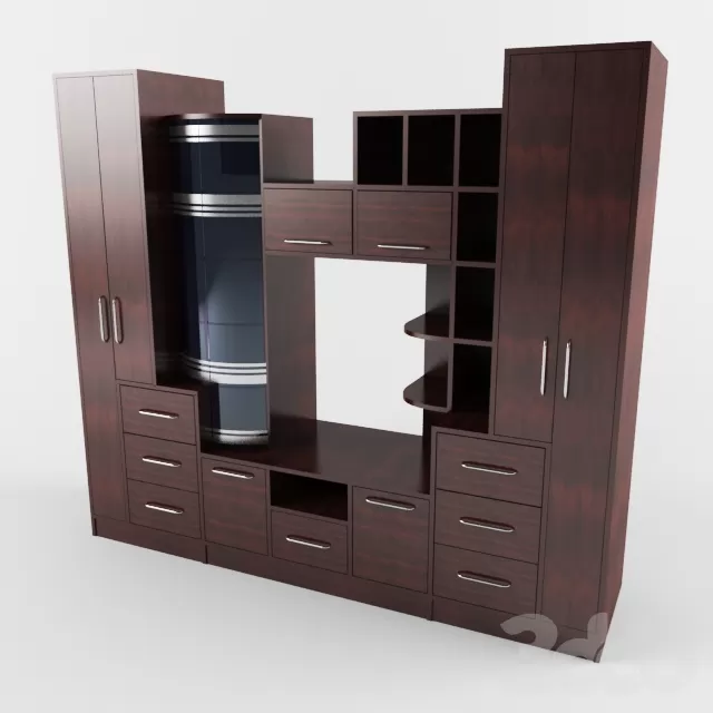 Стенка со стеклянной витриной – 238543