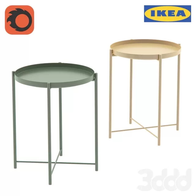 Стол Гладом Gladom Tray table Ikeaзеленыйжелтый – 238711