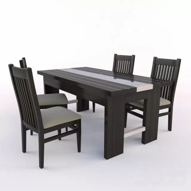 Стол обеденный со стульями – 238843