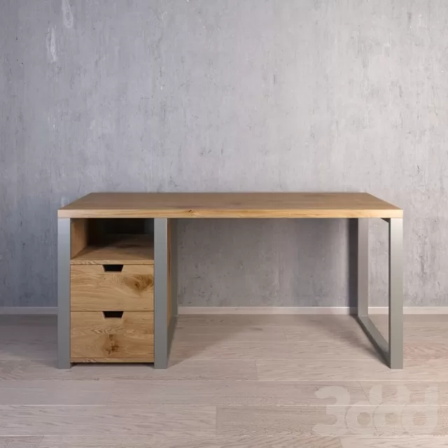 Стол рабочий Индастриал 1 с 2 ящиками и полкой – 238865