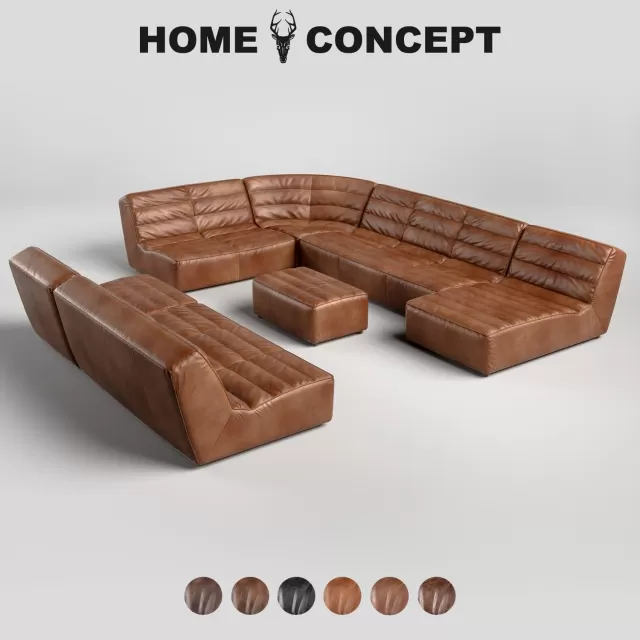 Угловой модульный диван ШеббиShabby Sectional Group – 239883