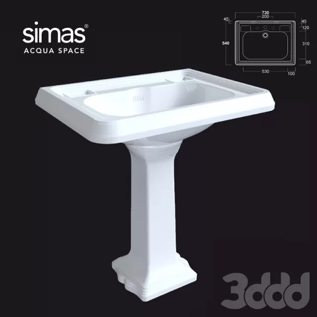 Умывальник simas AR_854-AR_805 ОМ – 239983